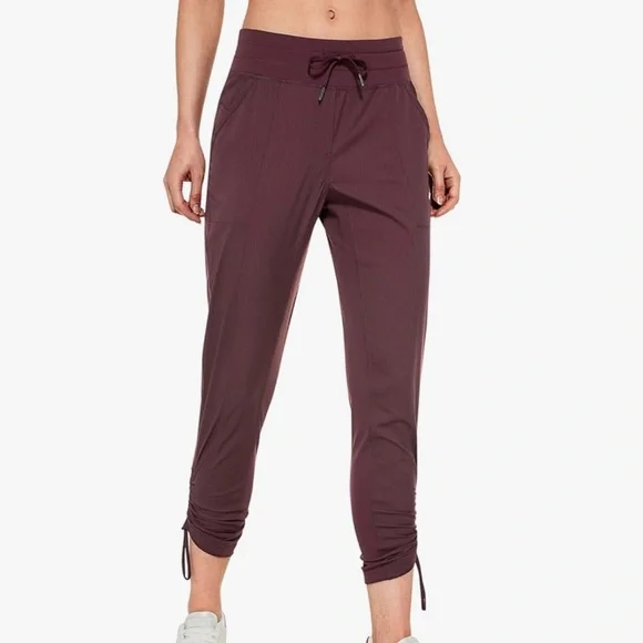 CRZ Yoga Studio Joggers 2 pair bundle maroon & gray cinch ankle Size Large gym - Picture 6 of 8